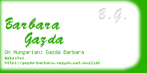 barbara gazda business card